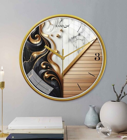 Multicolour Modern Plastic Stylish Non Ticking Silent Analog Wall Clock -12 inch