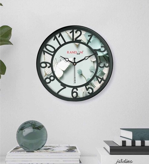 Multicolour Modern Plastic Stylish Non Ticking Silent Analog Wall Clock -8 Inch
