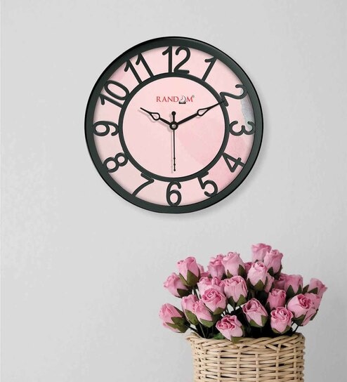 Multicolour Modern Plastic Stylish Non Ticking Silent Analog Wall Clock -8 Inch