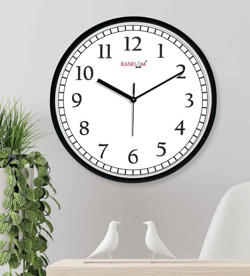 Multicolour Modern Plastic Stylish Non Ticking Silent Analog Wall Clock -12 inch