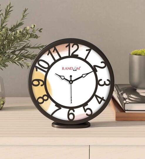 8 Inch Plastic Analog Table and Wall Clock 