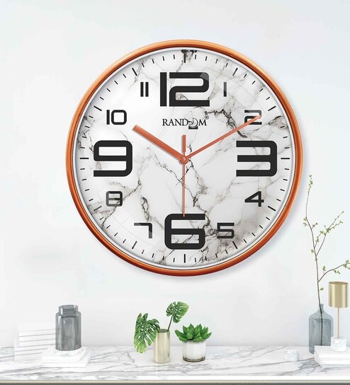 Multicolour Modern Plastic Stylish Non Ticking Silent Analog Wall Clock -12 inch