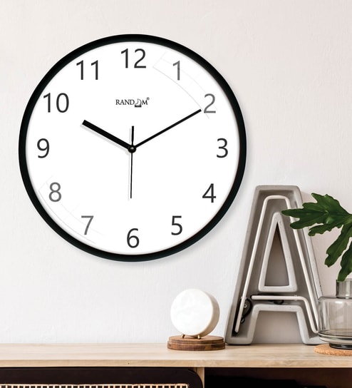 Multicolour Modern Plastic Stylish Non Ticking Silent Analog Wall Clock -12 inch