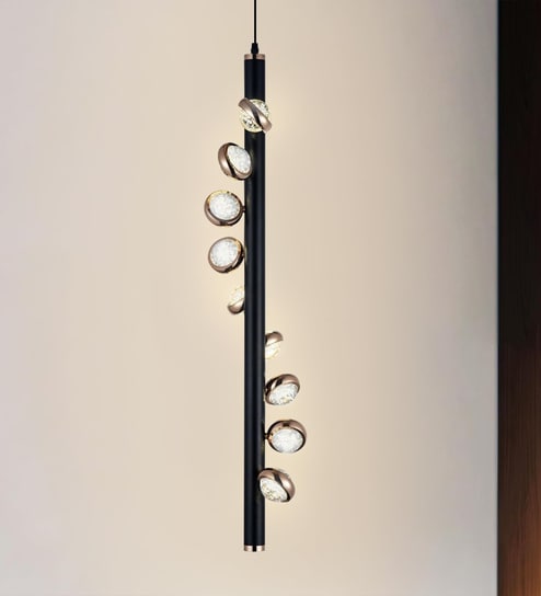 Modern Round Ring Pendant Light with Crystal Stone