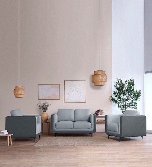 Mojo 2+1+1 Seater Sofa In Cheeky Grey Colour