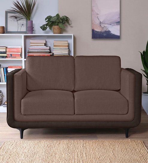 Mojo Fabric 2 Seater Sofa in Crazy Brown Colour