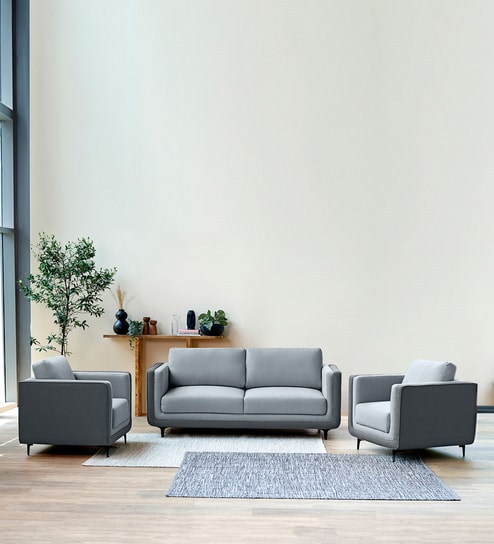 Mojo 2+1+1 Seater Sofa In Cheeky Grey Colour