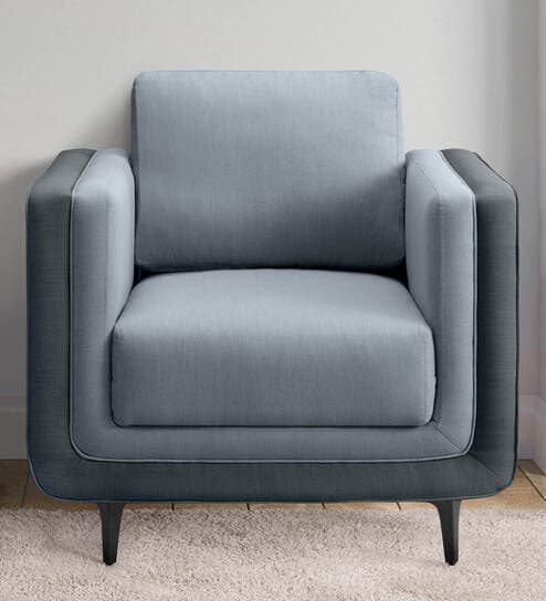 Mojo Fabric 1 Seater Sofa in Cheeky Grey Colour