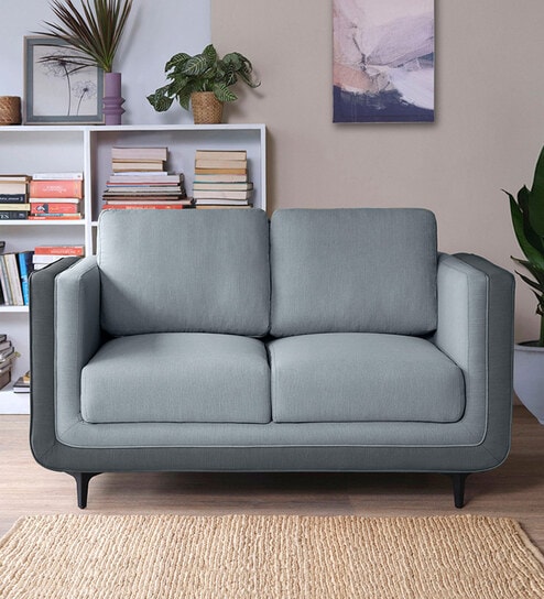 Mojo Fabric 2 Seater Sofa in Cheeky Grey Colour