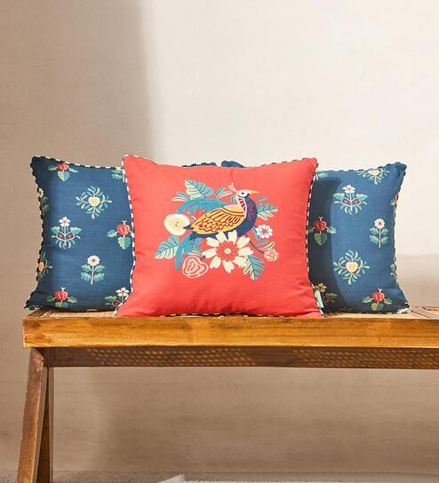 Monal Cushion Cover - Set of 3, 16" | Kashmir Trails
