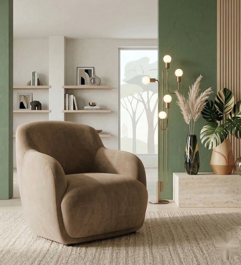 Monarch Elite 1 Seater Sofa In Light Brown Color