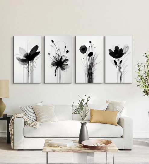 Wall Art Canvas Paintings Set of 4 Stretch Canvas Frame
