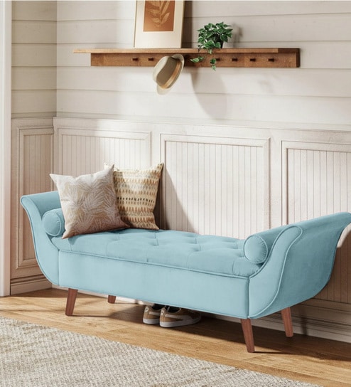 Montclair Fabric Luxury Storage Ottoman Ottoman in Cyan Colour