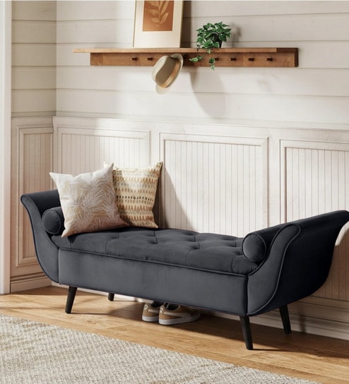 Montclair Fabric Luxury Storage Ottoman Ottoman in Dark Grey Colour