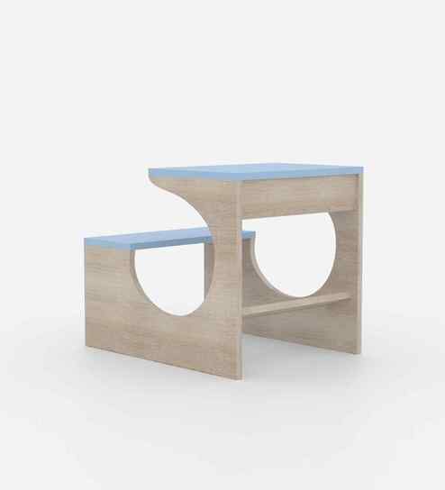Montessori Toddler Activity Table & Chair in Oak and Light Blue Colour