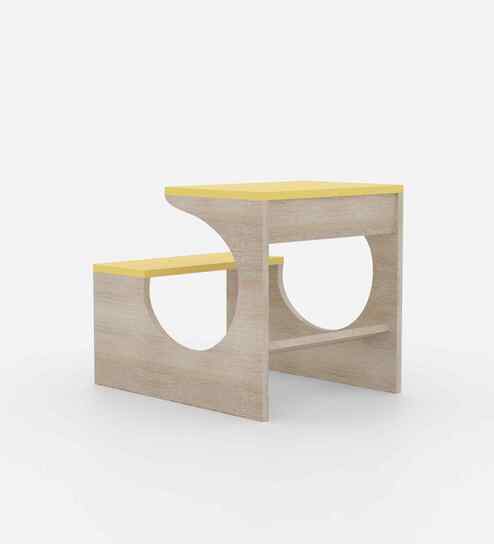 Montessori Toddler Activity Table & Chair in Oak and Yellow Colour