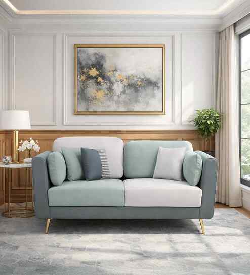 Montez Velvet 2 Seater Sofa in Olive Clay Colour