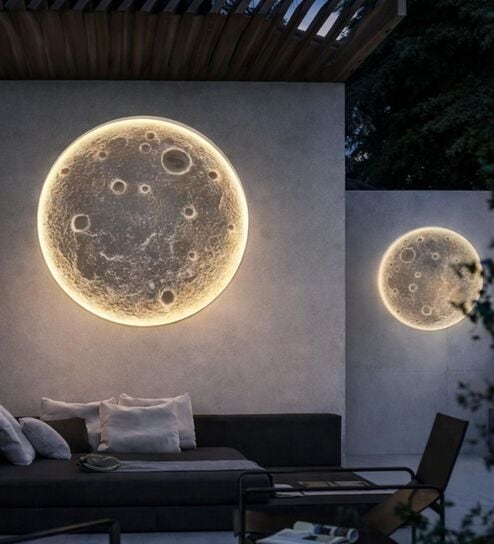 Moon Crater LED Wall Light   300 mm Artistic Ambient Decor Lamp