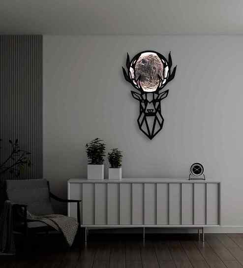 Moon Deer LED Wall Art