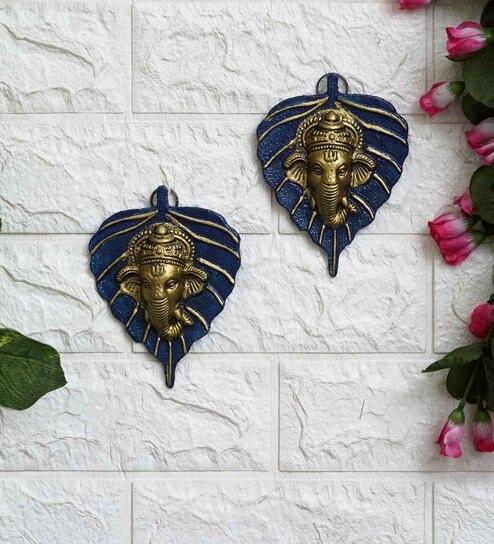 Mordern Blue Metal (Set of 2) Wall Arts