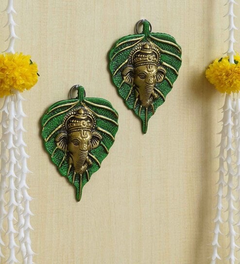 Mordern Green Metal (Set of 2) Wall Arts