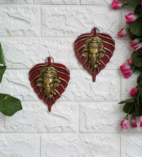 Mordern Red Metal (Set of 2) Wall Arts
