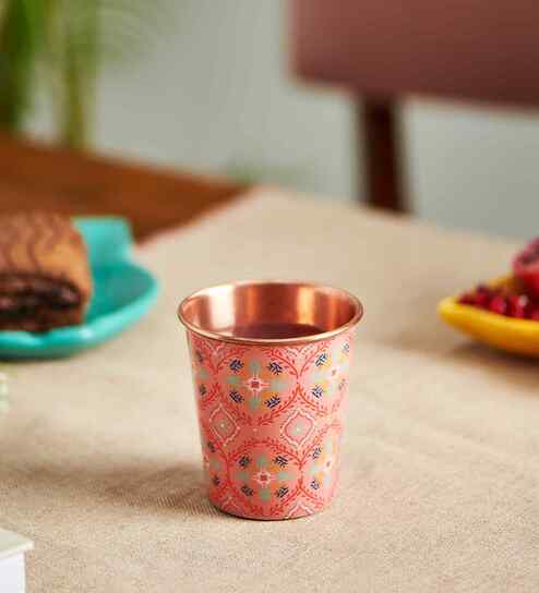 Moroccan Tile Copper Tumbler- Small