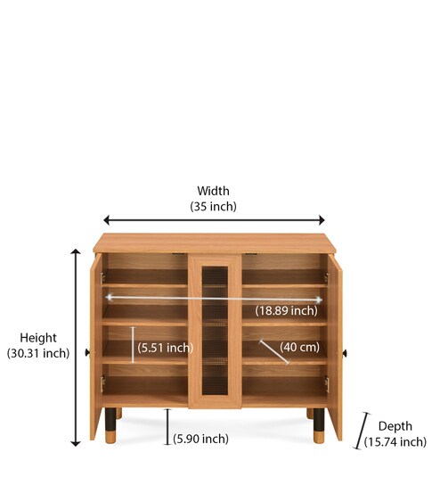 Buy Morvin Shoe Cabinet In Teak Finish By Home Online Modern Shoe Cabinets Shoe Racks Furniture Pepperfry Product