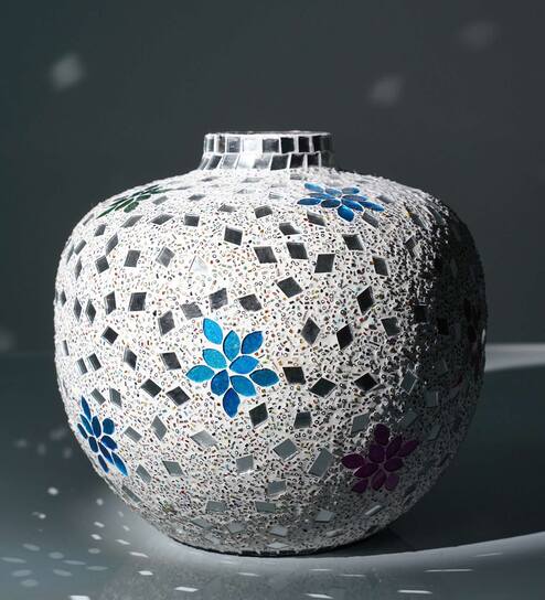 Mosiac Metal Table Vase