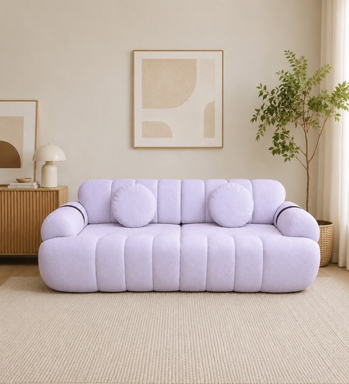Moss 3 Seater Sofa In White Color
