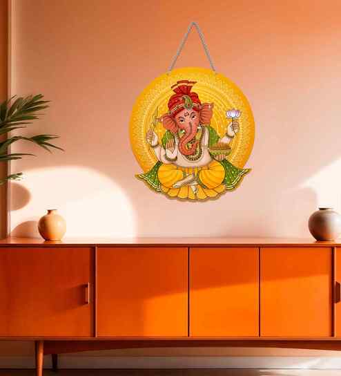 Ganesha Wooden Wall Hanging