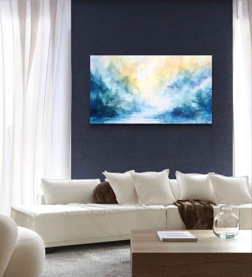 Mountain Solitude 20inx16in Gallery Wrap Canvas Painting for Living Room