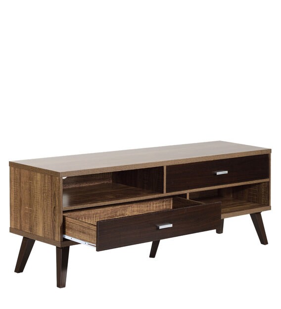 Buy Mokuzai Wide Tv Unit in Oak Finish Mintwud by Pepperfry