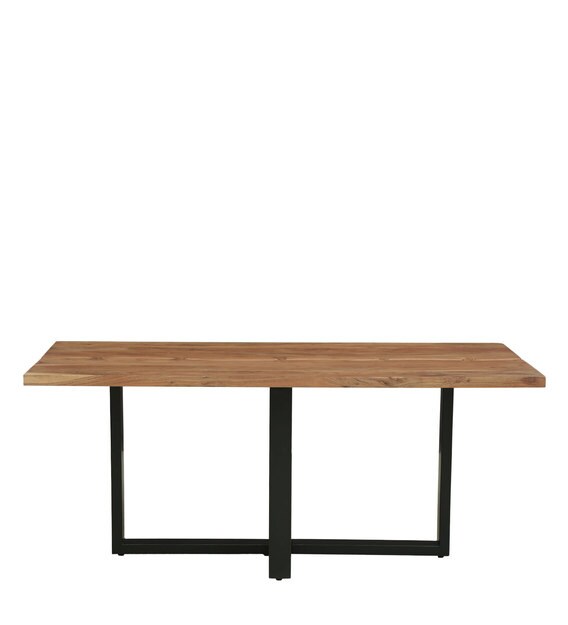 Buy Monarch Solid Wood 8 Seater Dining Table in Natural ...