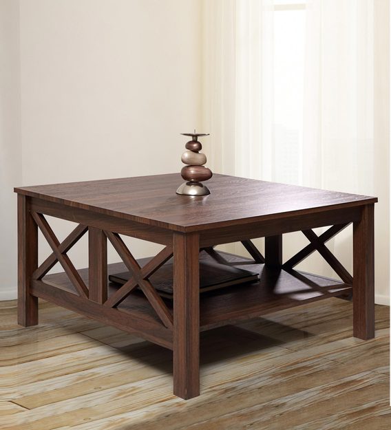 Buy Morlo Coffee Table In Brown Colour By Evok Online Square Coffee Tables Tables Furniture Pepperfry Product