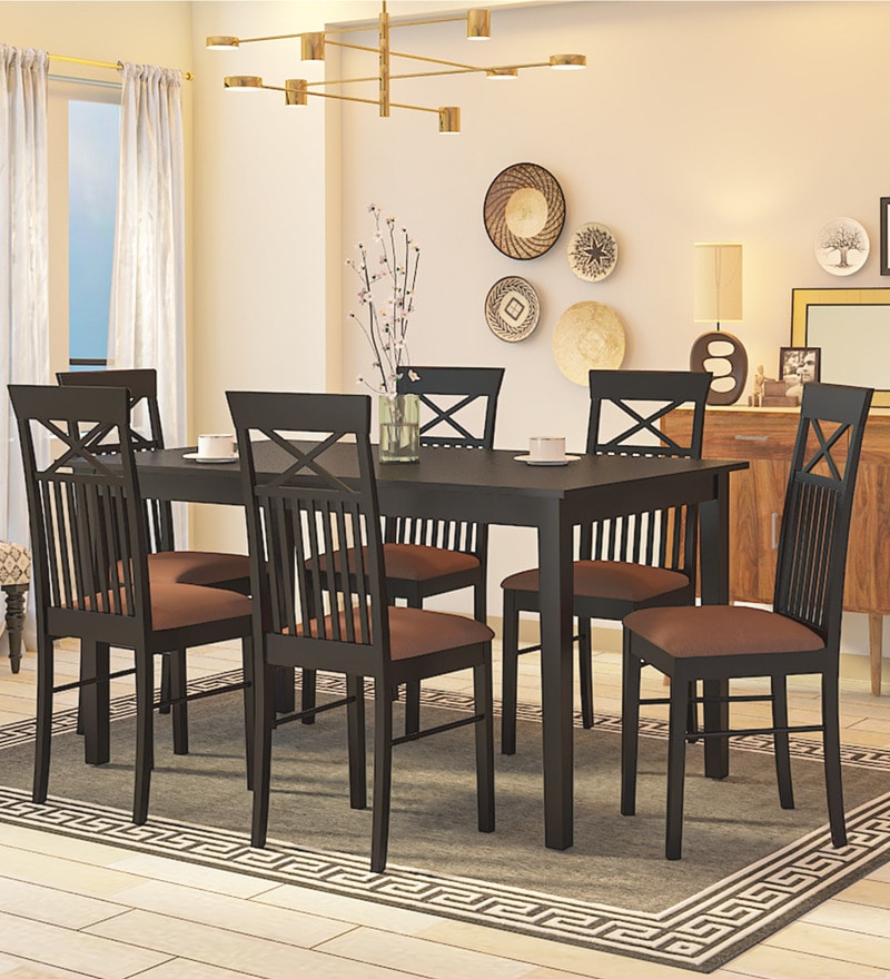 momoko 6 seater dining set in wenge finish by mintwud