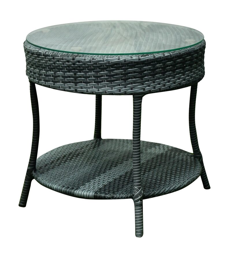 Buy Monaco Wicker Table and Chair Set in Black & White with 2 Chairs Online Table and Chair