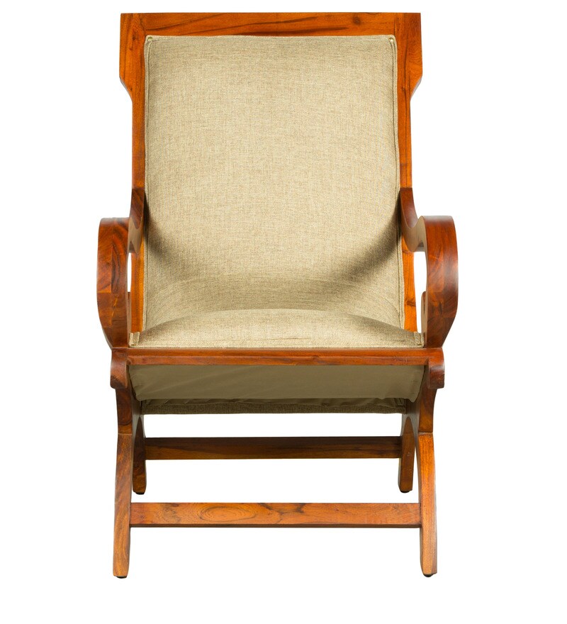 Buy Montagu Arm Chair in Honey Oak Finish by Amberville Online Arm