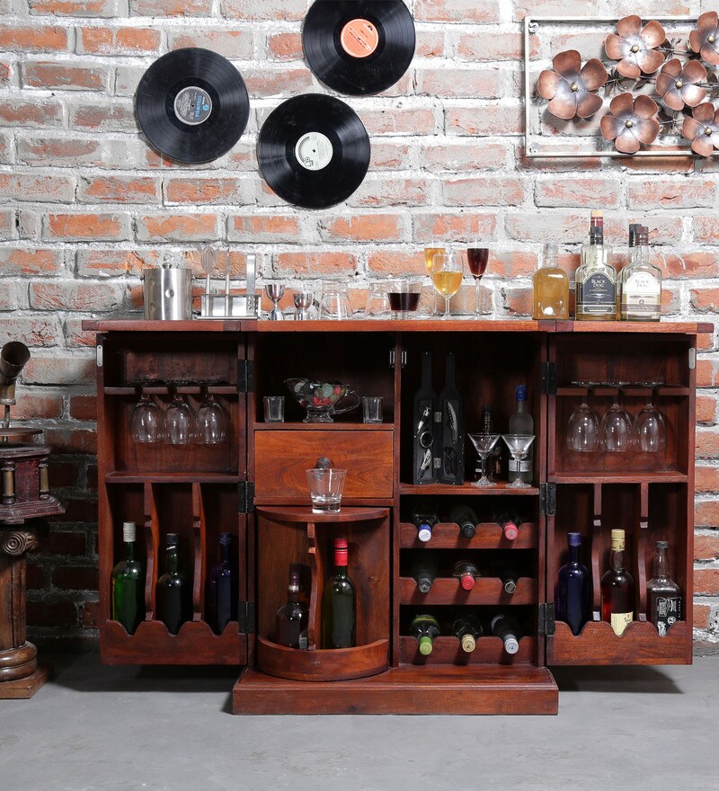 Buy Oakville Bar in Honey Oak Finish by Woodsworth Online