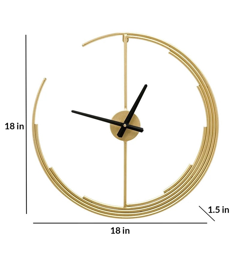 Buy Brown Iron Moon Wall Modern Wall Clock Online Modern Wall Clocks