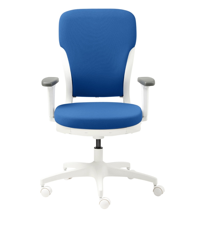 Buy Motion Mid Back Ergonomic Chair in Royal Blue & White Colour by