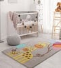 Multicolor Character Wool 3 ft x 5 ft Kids Carpet