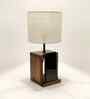 Moby Wooden Table Lamp with Jute Shade & Brown Base