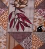 Maroon Floral 120 TC Cotton Double Size Bedsheet With 2 Pillow Covers
