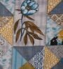 Blue Floral 120 TC Cotton Double Size Bedsheet With 2 Pillow Covers
