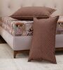 Maroon Floral 120 TC Cotton Double Size Bedsheet With 2 Pillow Covers
