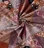 Maroon Floral 120 TC Cotton Double Size Bedsheet With 2 Pillow Covers