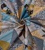 Blue Floral 120 TC Cotton Double Size Bedsheet With 2 Pillow Covers