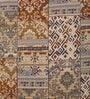 Brown Geometric 120 TC Cotton Double Size Bedsheet With 2 Pillow Covers