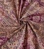 Pink Geometric 120 TC Cotton Double Size Bedsheet With 2 Pillow Covers